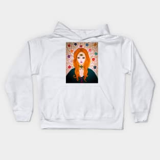 Red head wiccan witch Kids Hoodie